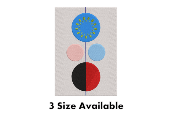 Abstract Circle Art Embroidery Design