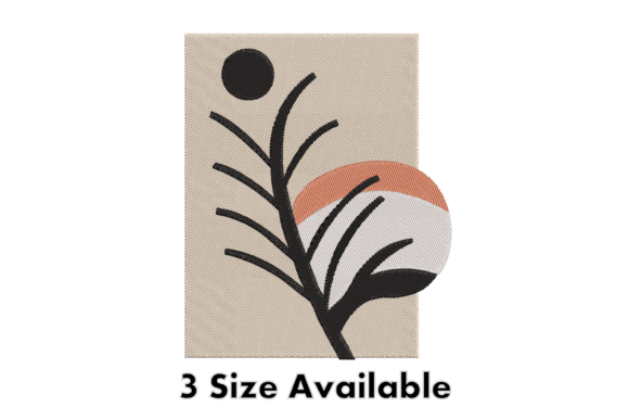 Abstract Minimal Leaf Embroidery