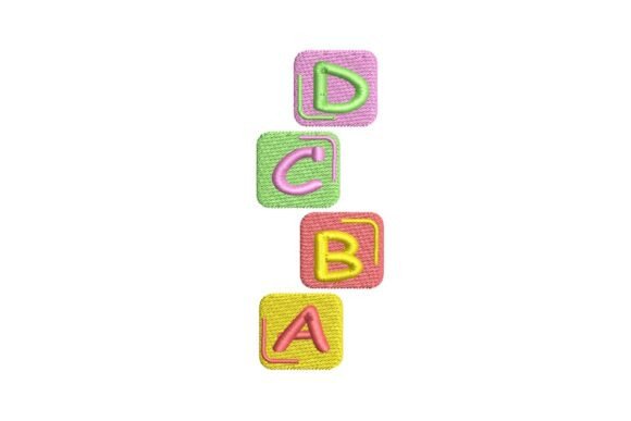 Alphabet Blocks Embroidery Design