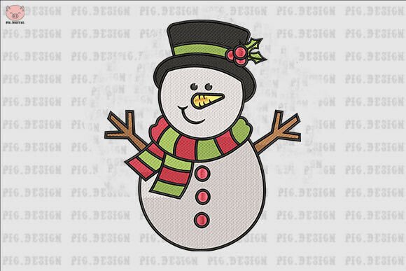 Christmas Snowman Embroidery