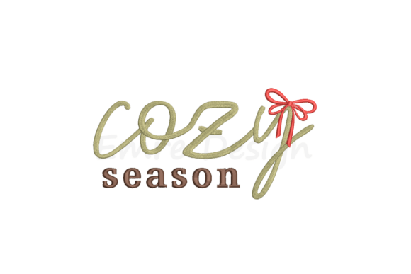 Coquette Cozy Season Fall Embroidery