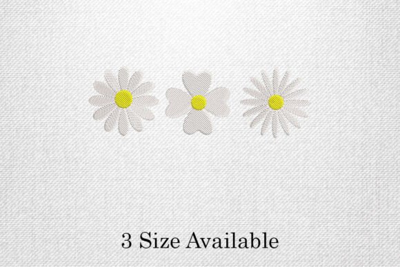 Cute Daisy Floral Embroidery Design