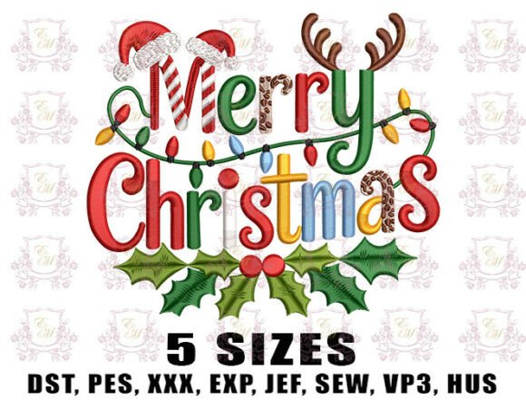 Cute Santa Festive Embroidery Design