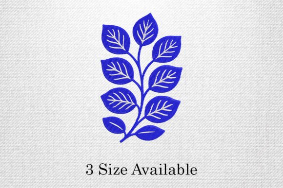 Elegant Leaf Branch Embroidery Design
