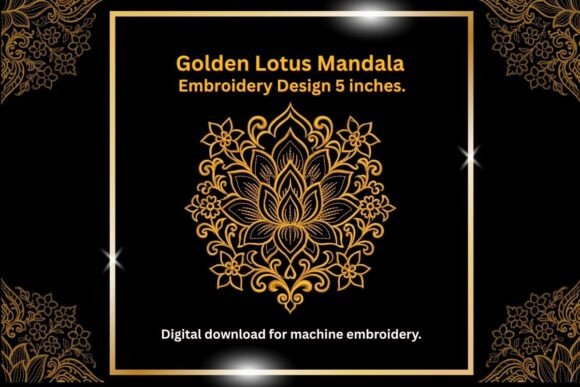 Golden Lotus Mandala – 5 Embroidery
