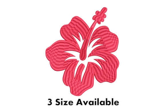 Hibiscus Floral Embroidery Design