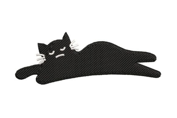 Lazy Cat Embroidery Design