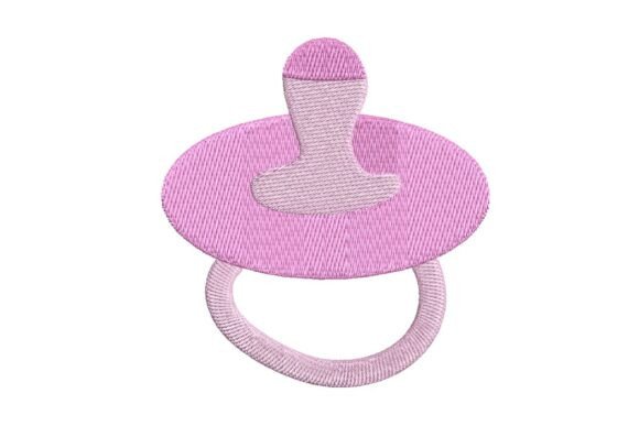 Pink Baby Pacifier Embroidery Design