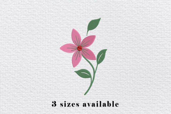 Pink Flower Embroidery Design File