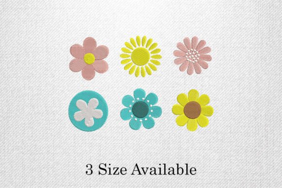 Playful Colorful Flower Embroidery Set