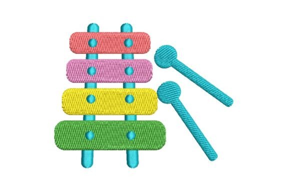 Rainbow Xylophone Embroidery