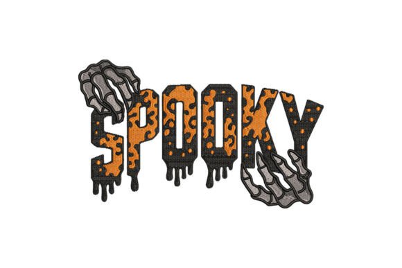 Spooky Skeleton Hands Embroidery