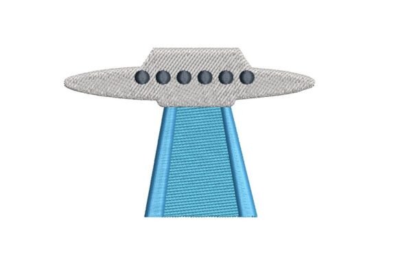 UFO with Tractor Beam Embroidery Design
